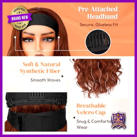 Human Hair Clip In Bangs Headband Wig Body Wave Reusable main image 5